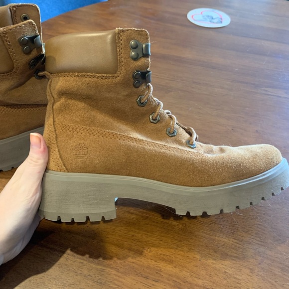 SOLD Timberland Suede Platform Boots- Light Brown/Tan, 7.5 Women’s - Picture 4 of 7